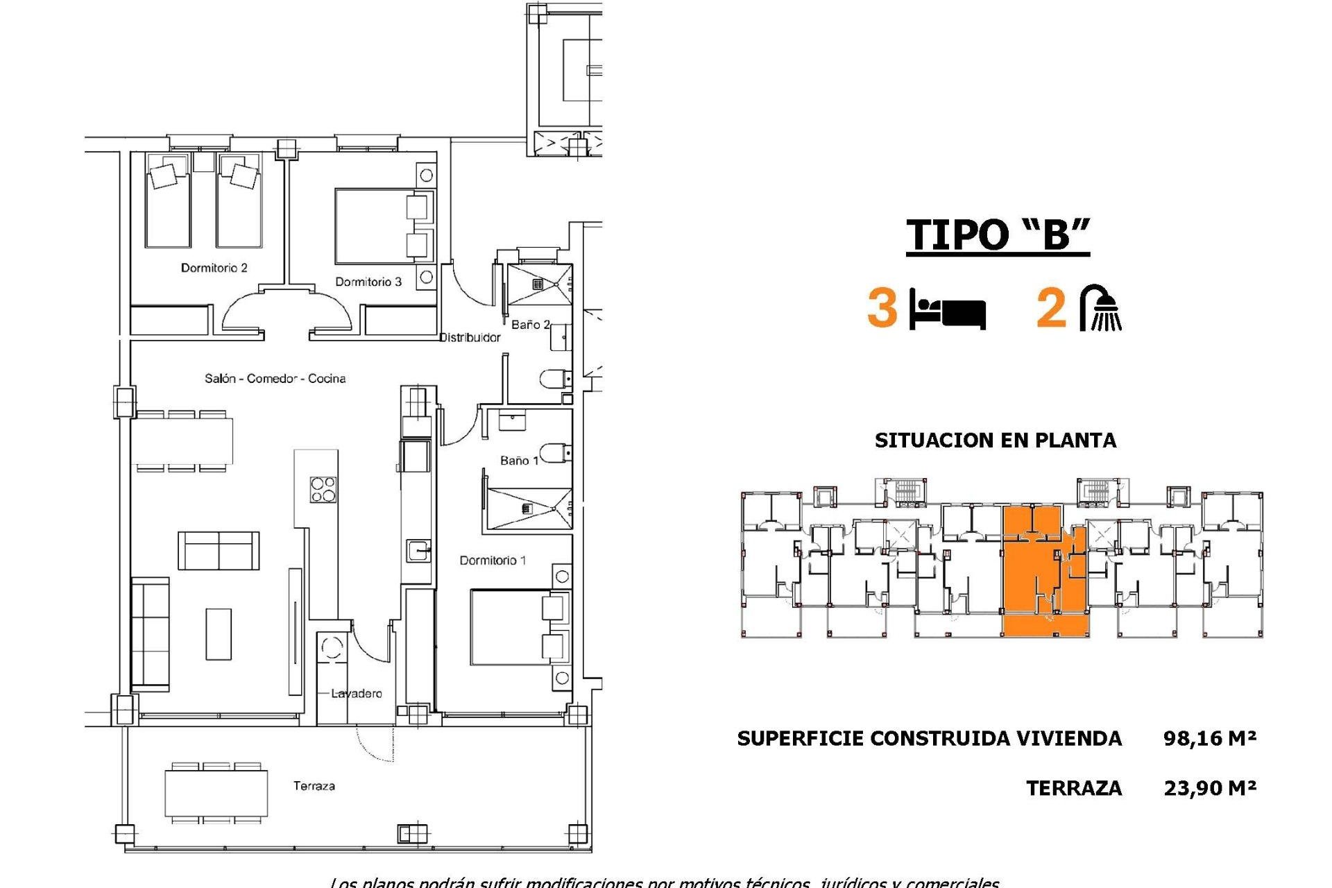 Construcție nouă - Apartament -
San Miguel de Salinas - Pueblo
