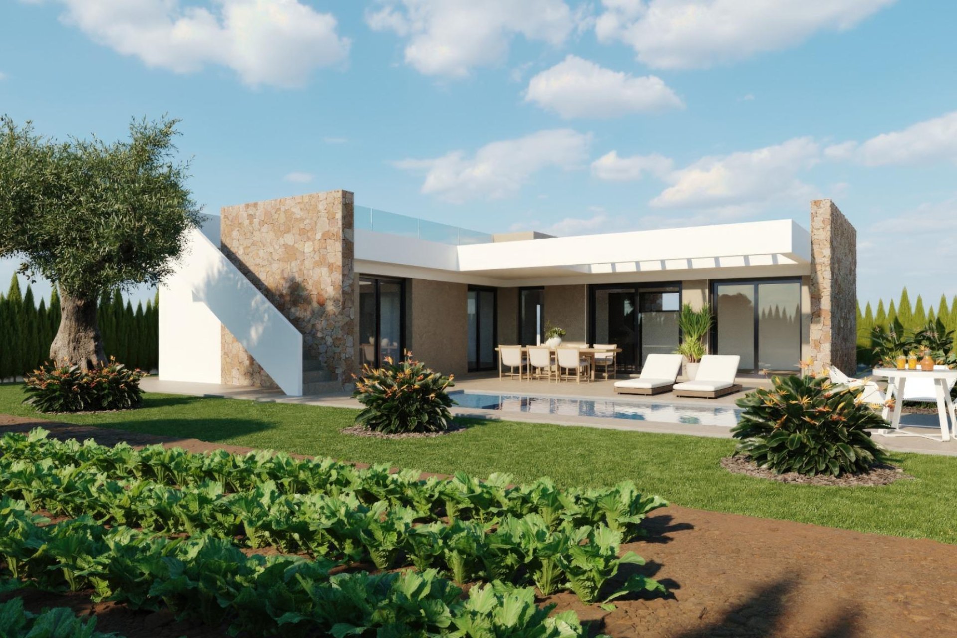 Neue Gebäude - Villa -
Fuente Álamo - Hacienda del Alamo