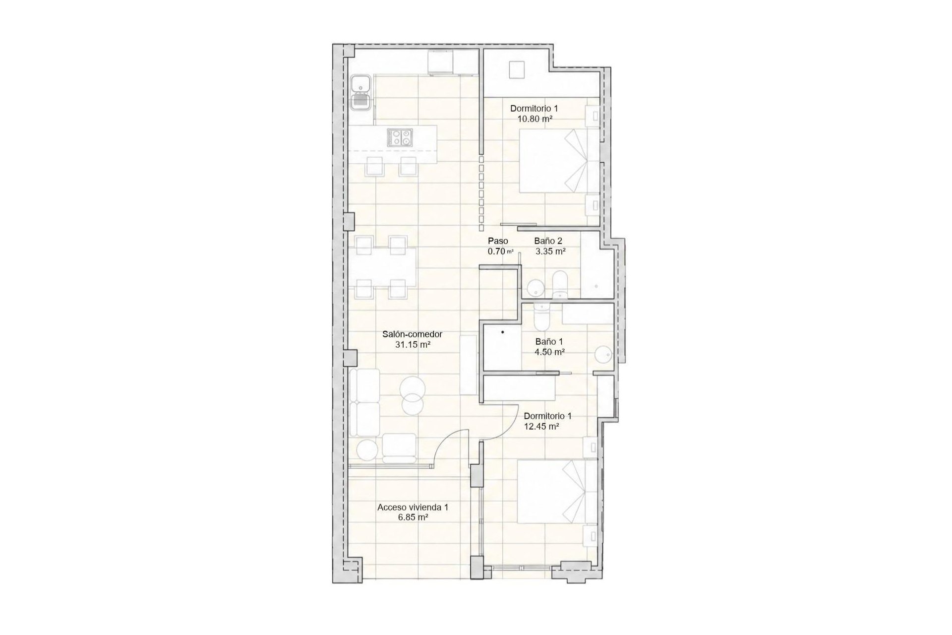 Neue Gebäude - Wohnung -
San Javier - pueblo