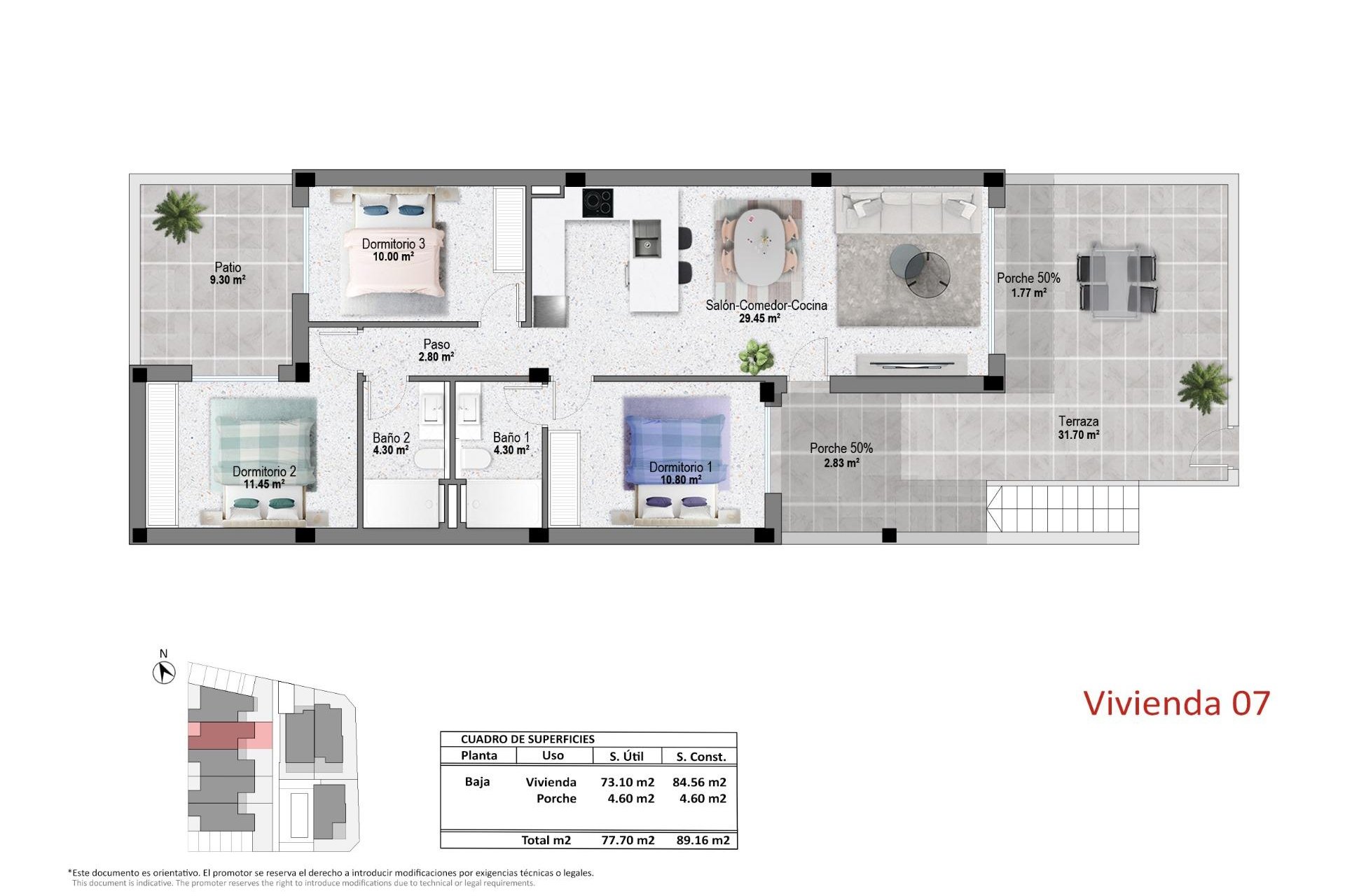 New Build - Bungalow -
Pilar de la Horadada - pueblo
