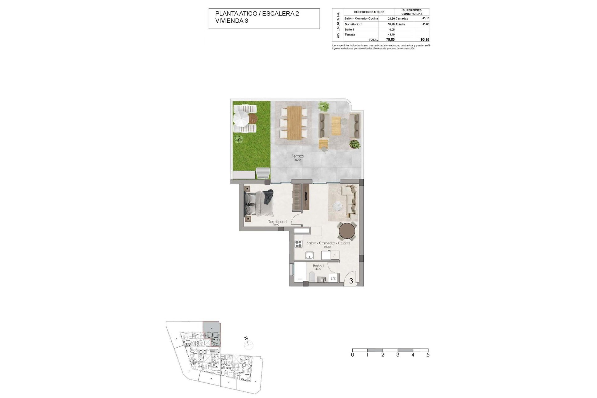 Nouvelle construction - Attique -
Santa Pola - Estacion de autobuses