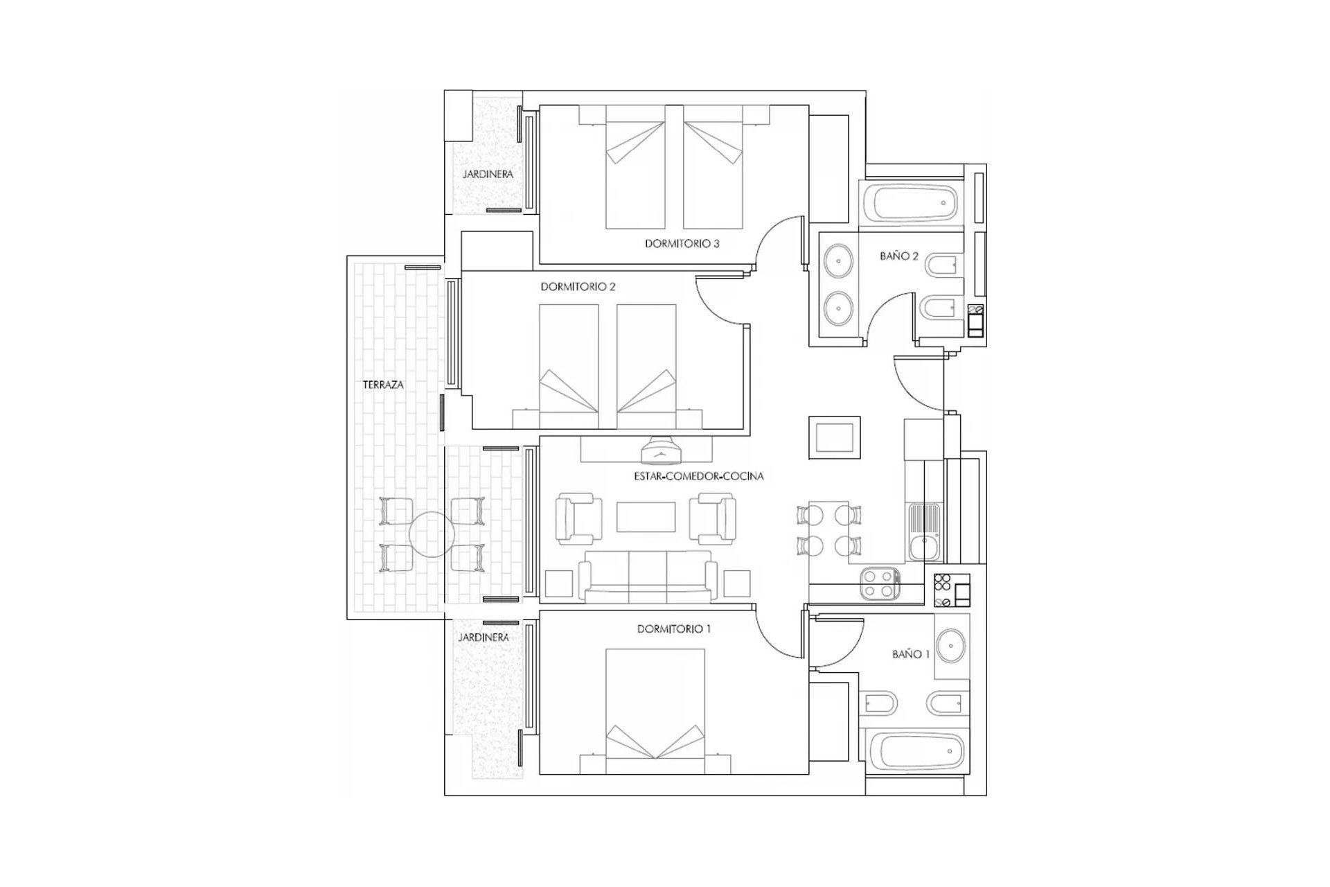Nouvelle construction - Attique -
Vera - Puerto del Rey