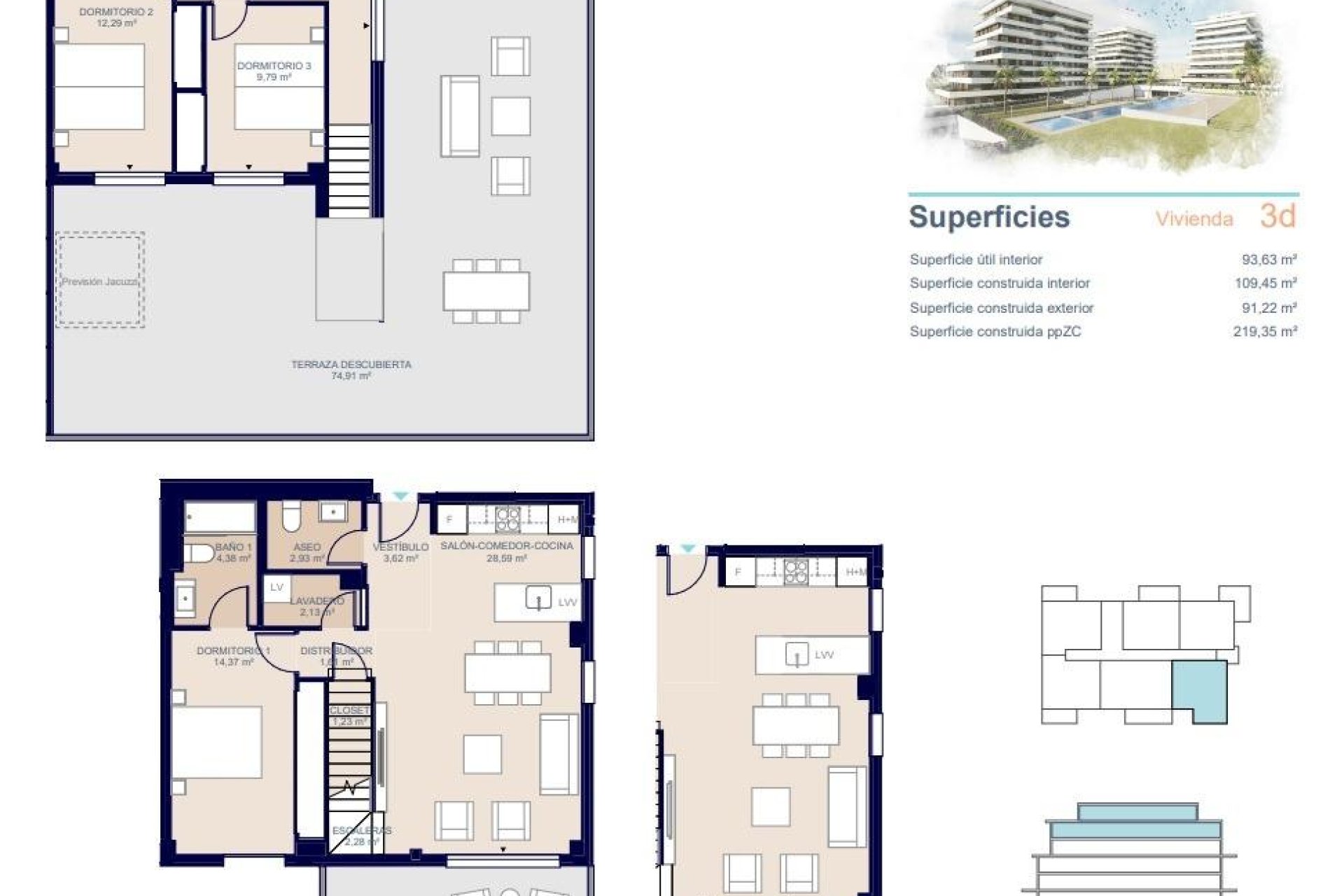 Nouvelle construction - Attique -
Villajoyosa - Playa del Torres