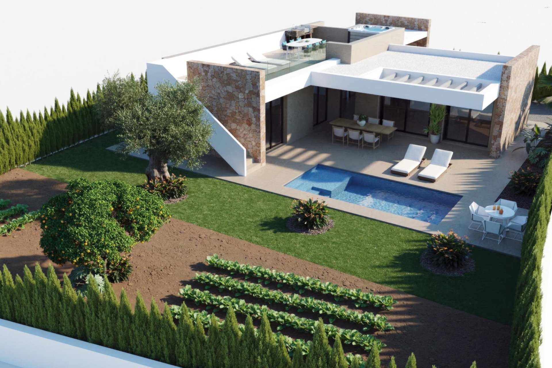 Obra nueva - Villa -
Fuente Álamo - Hacienda del Alamo