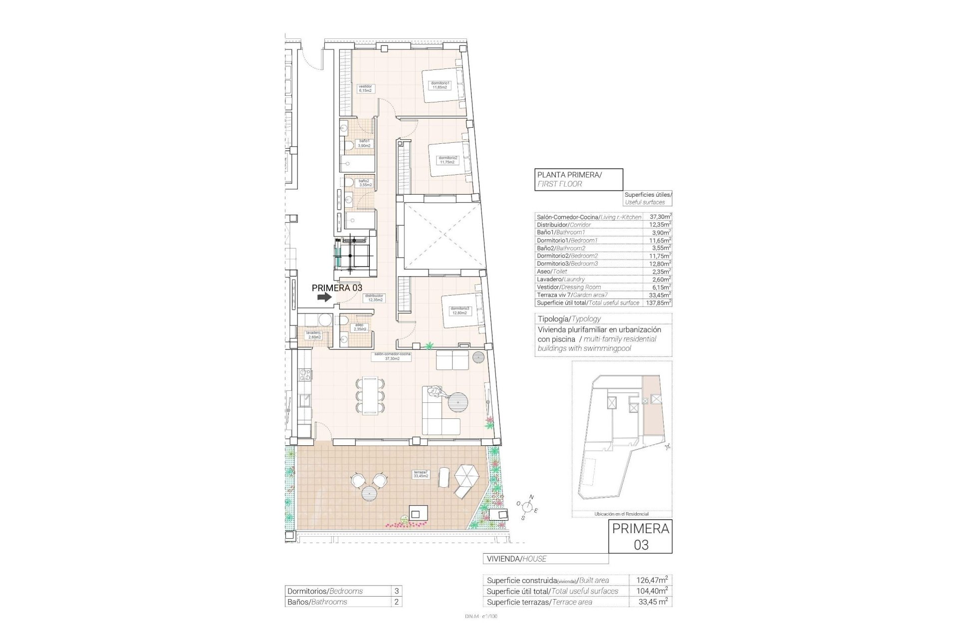 Új építésű - Apartman -
Hondón de las Nieves - Pueblo