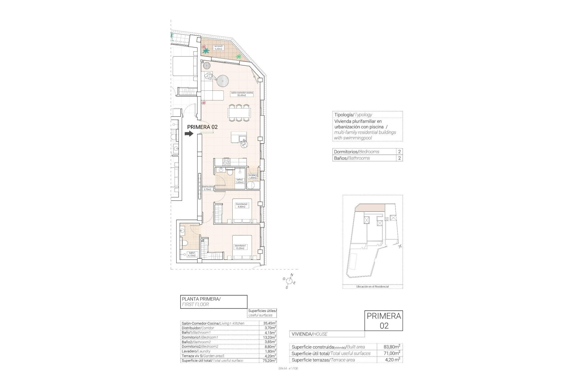 Új építésű - Apartman -
Hondón de las Nieves - Pueblo