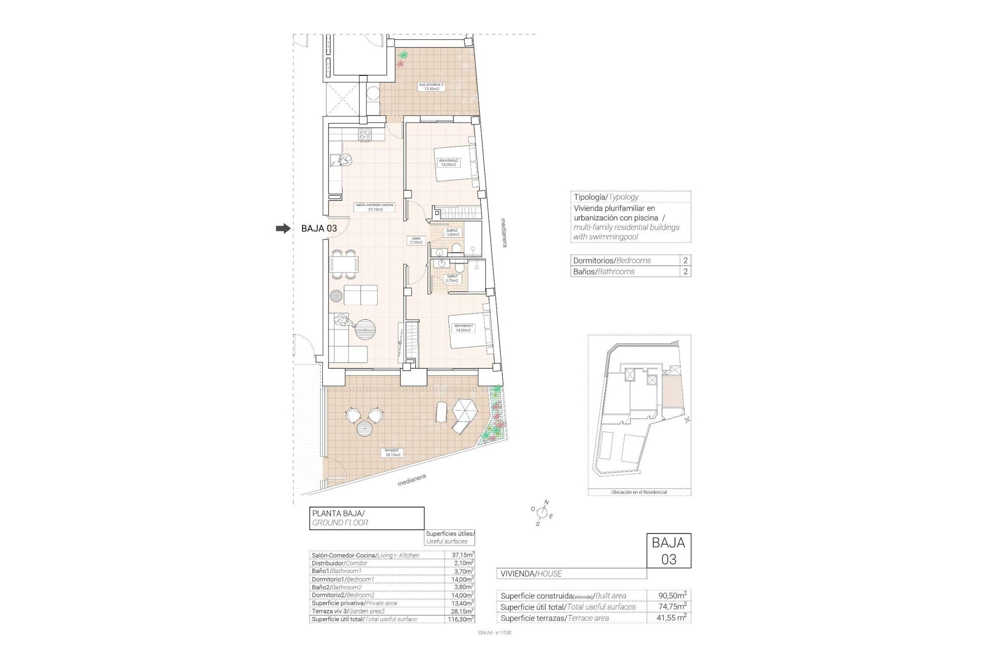 Új építésű - Apartman -
Hondón de las Nieves - Pueblo