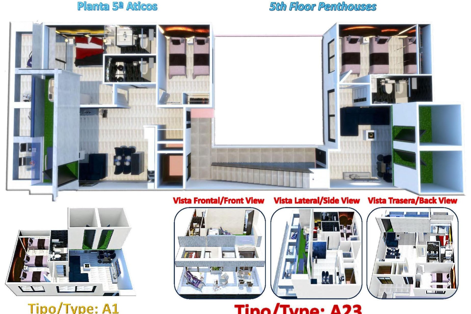 Új építésű - Tetőtéri lakás -
Torrevieja - Centro