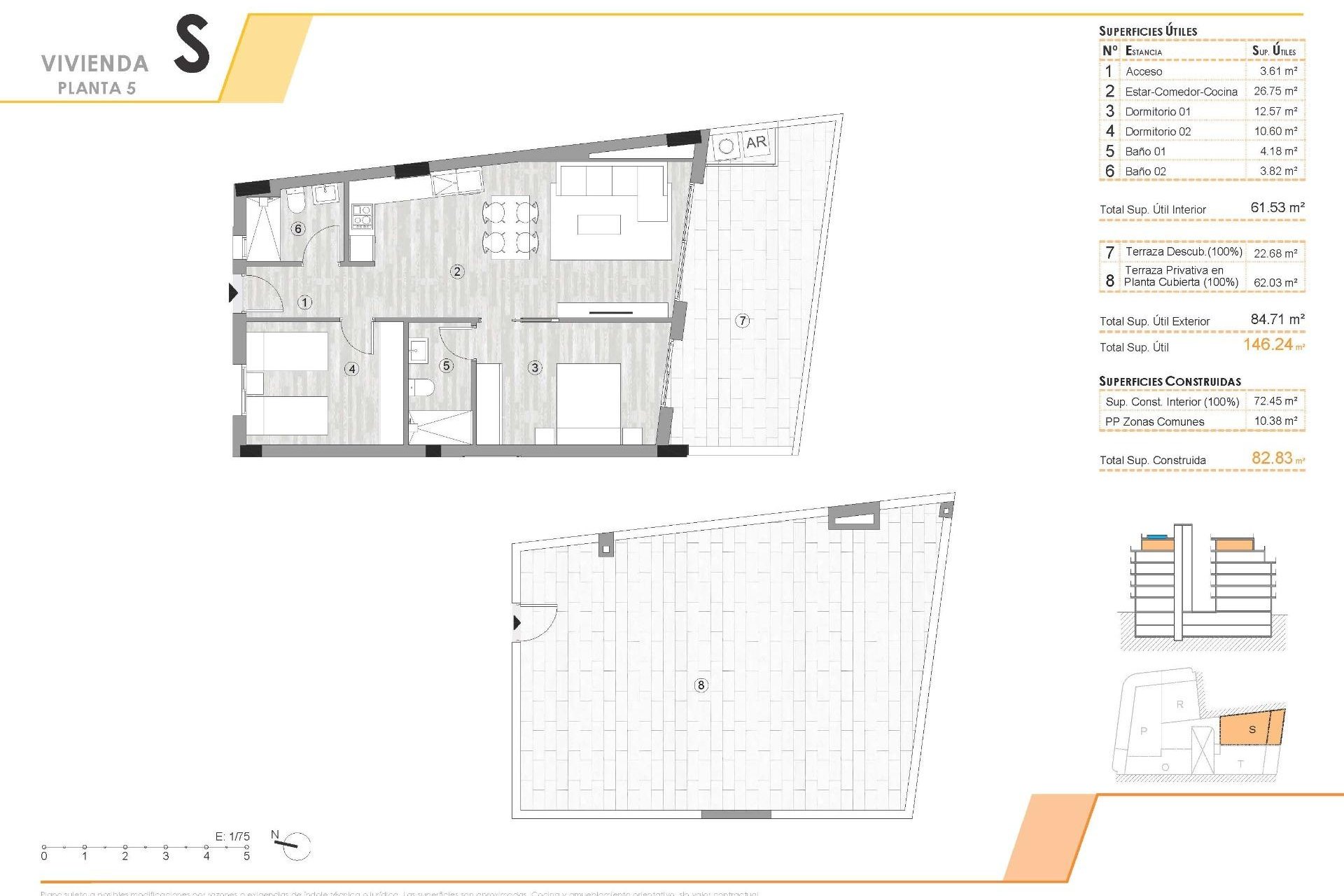 Új építésű - Tetőtéri lakás -
Torrevieja - Centrum