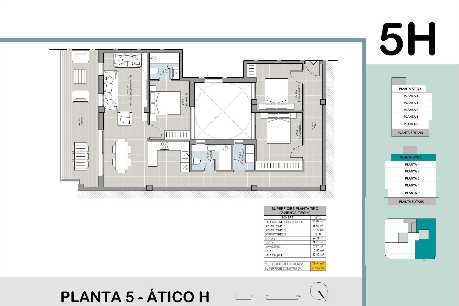 Új építésű - Tetőtéri lakás -
Torrevieja - El acequión