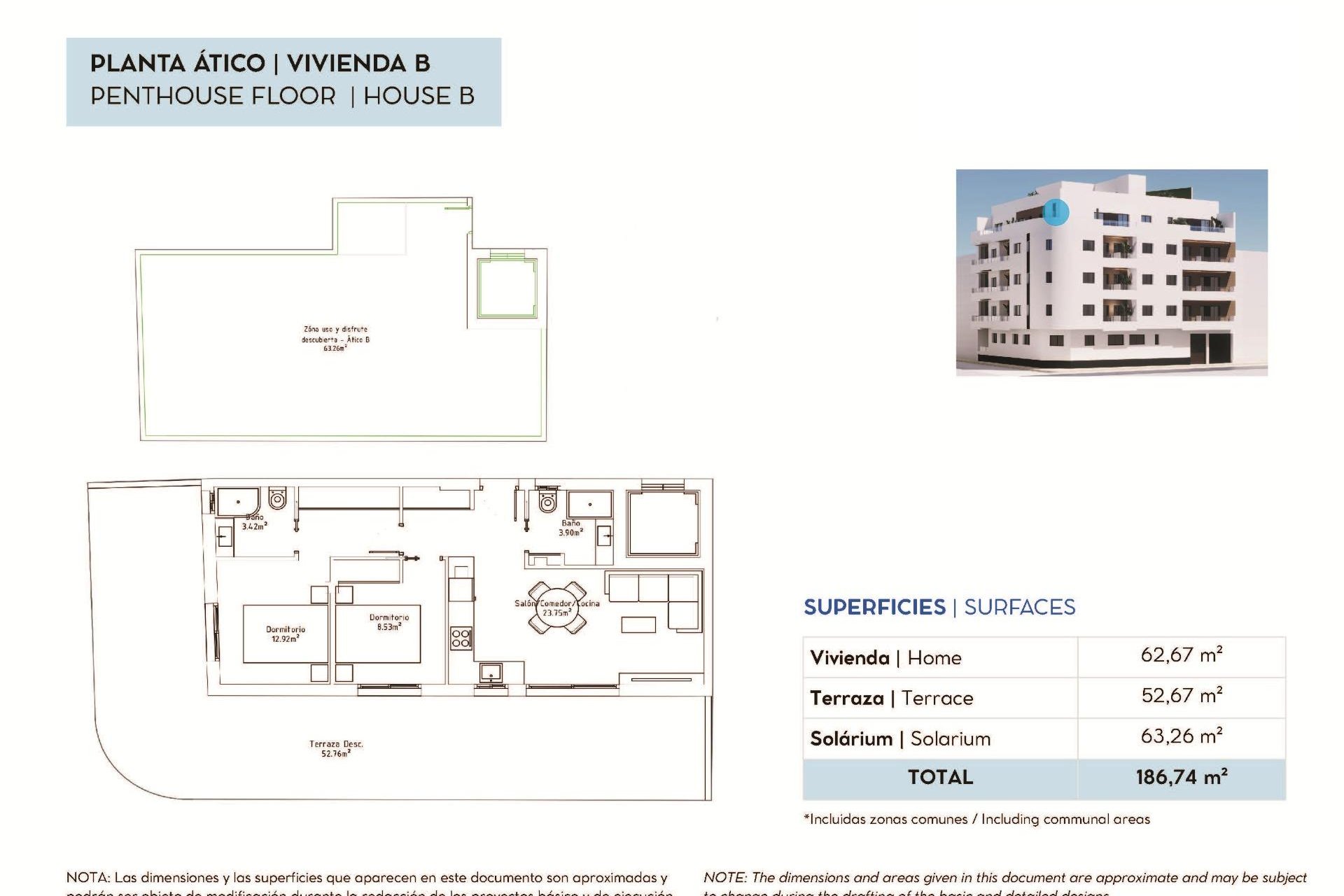Új építésű - Tetőtéri lakás -
Torrevieja - pueblo