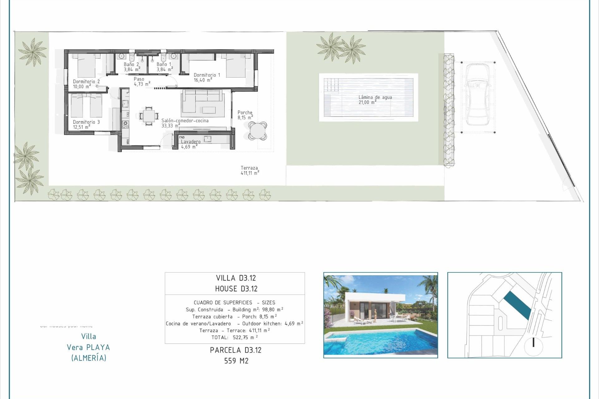 Új építésű - Villa -
Vera - Pueblo Salinas