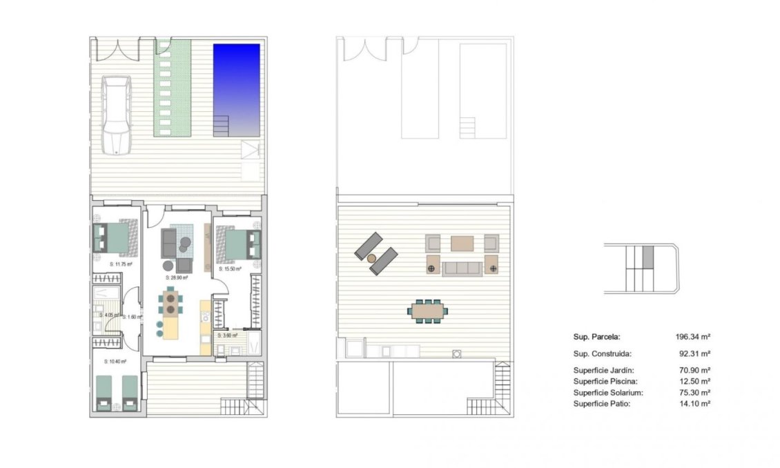 Obra nueva - Town House -
San Javier - Parque del doce