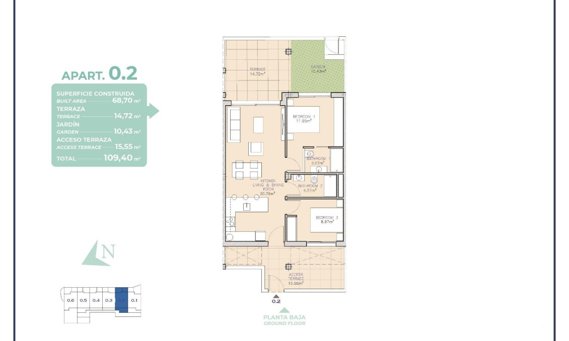 Nouvelle construction - Appartement -
Los Alcazares - Serena Golf