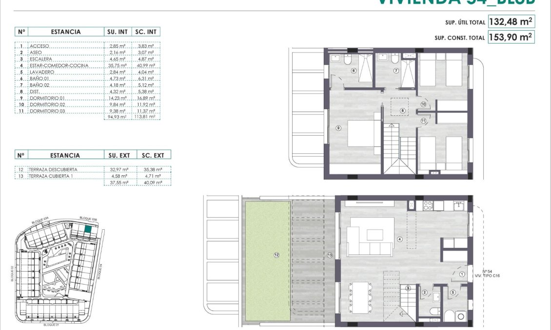Neue Gebäude - Penthouse -
Monforte del Cid - Alenda Golf