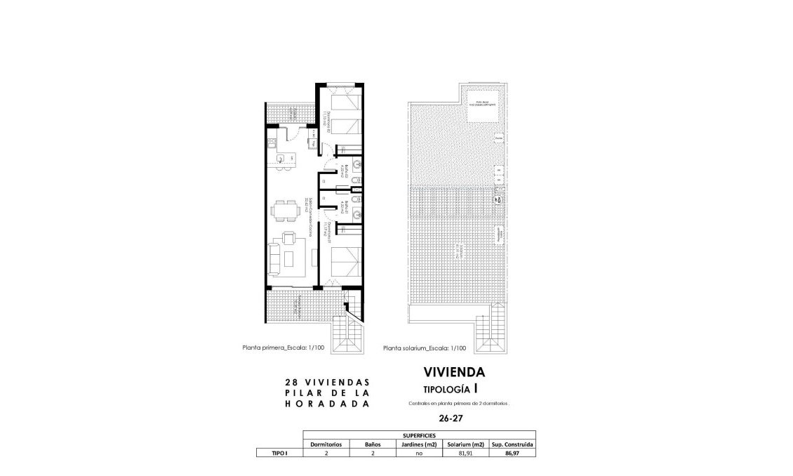 Neue Gebäude - Bungalow -
Pilar de la Horadada - pueblo