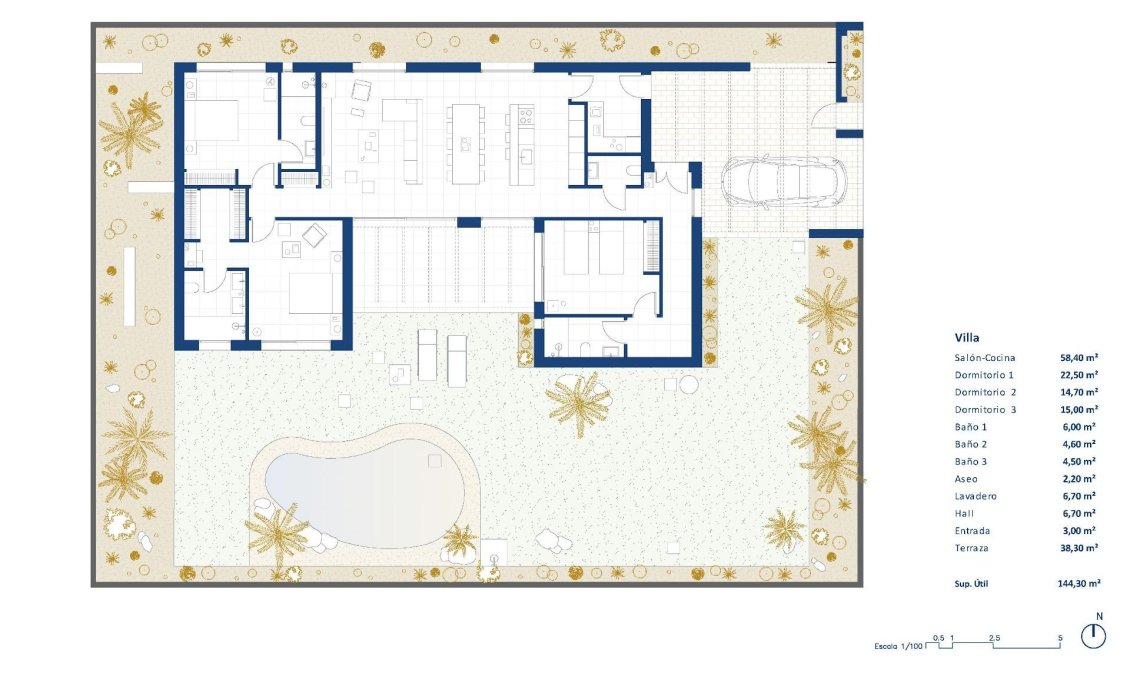 Obra nueva - Villa -
Baños y Mendigo - Altaona Golf