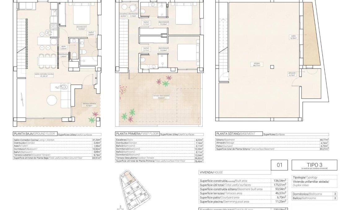 Obra nueva - Villa -
Hondón de las Nieves - Centro
