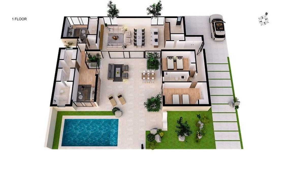 Obra nueva - Villa -
Baños y Mendigo - Altaona Golf