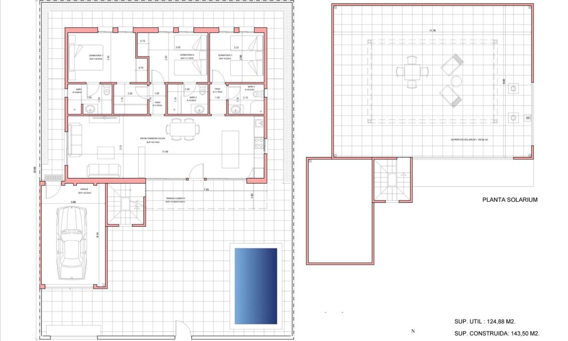 Neue Gebäude - Villa -
Fuente Álamo - La Pinilla