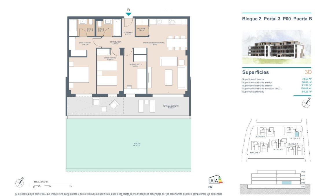 New Build - Ground floor apartment -
Godella - Campolivar