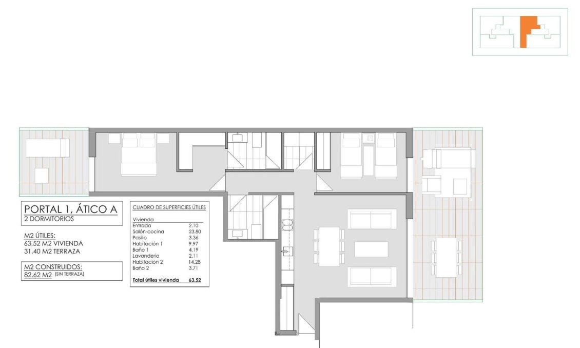 Nouvelle construction - Attique -
Jávea Xàbia - Pueblo