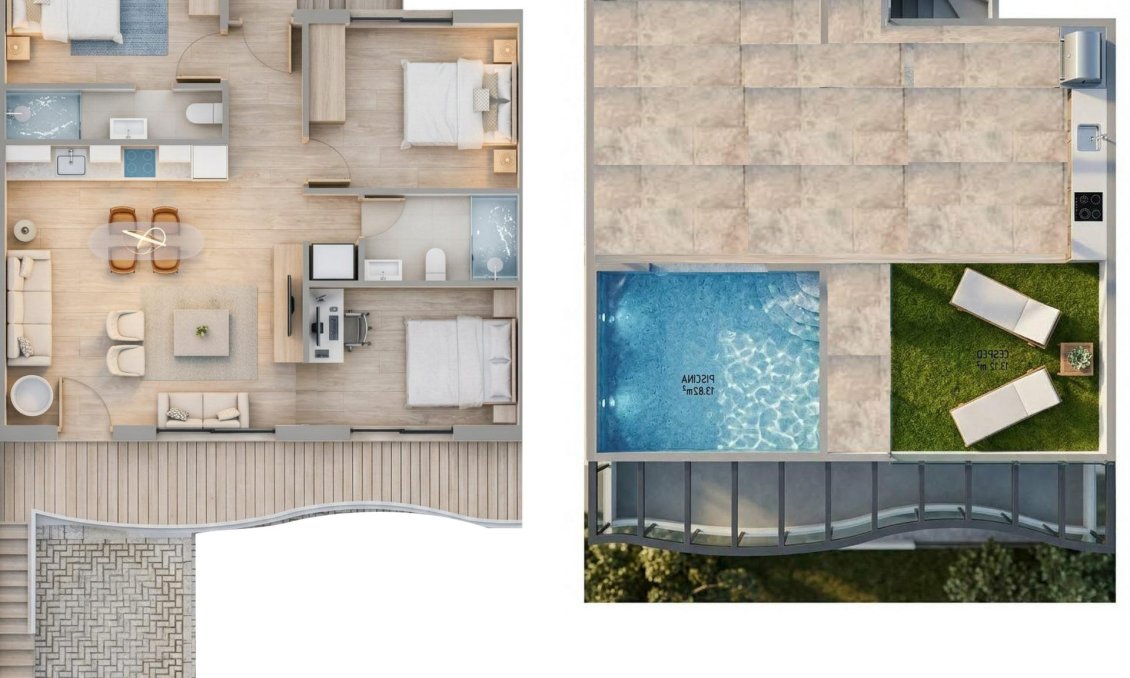 New Build - Bungalow -
Pilar de la Horadada - parques de Andromeda