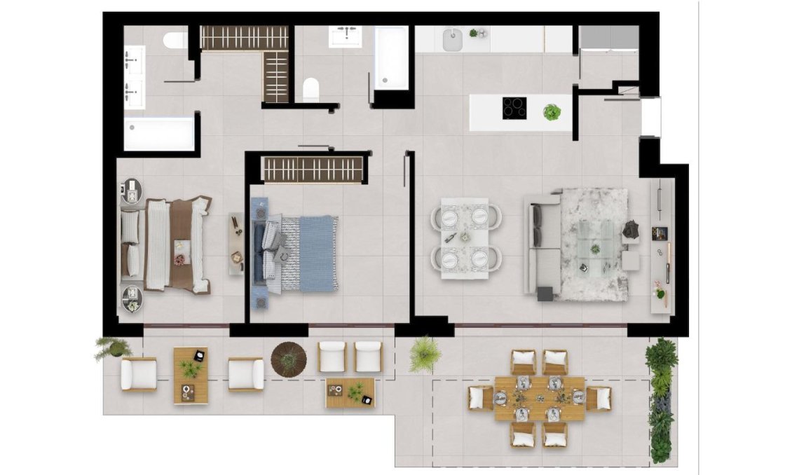Obra nueva - Apartamento -
Istán - Urbaniz. Cerros del Lago