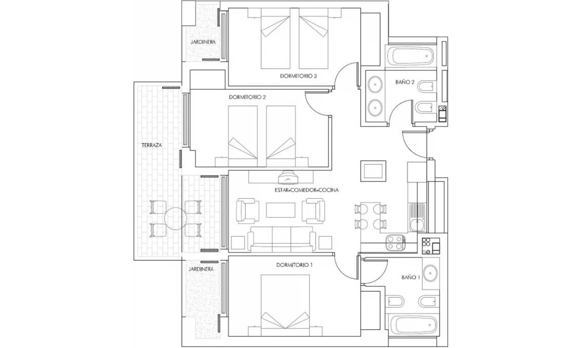Construcție nouă - Apartament -
Vera - Puerto del Rey