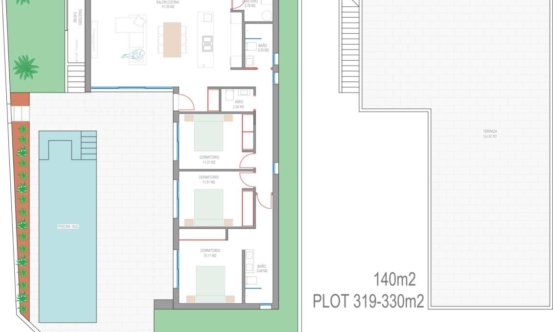 Obra nueva - Villa -
San Javier - Parque del doce
