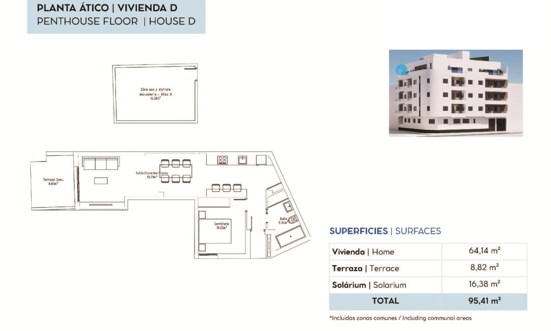 Új építésű - Tetőtéri lakás -
Torrevieja - pueblo