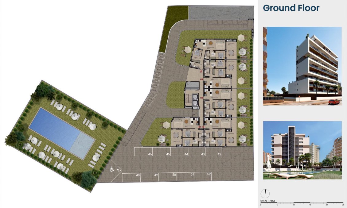 Új építésű - Tetőtéri lakás -
Guardamar del Segura - Puerto